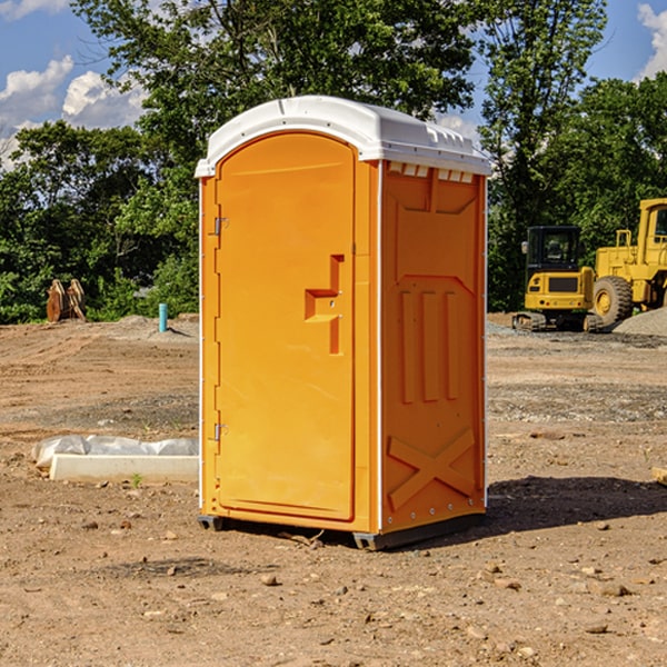 how often are the portable toilets cleaned and serviced during a rental period in Orient South Dakota